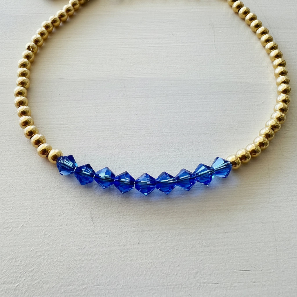 BARCELONA BRACELET GOLD IRIDESCENT CLEAR CRYSTAL