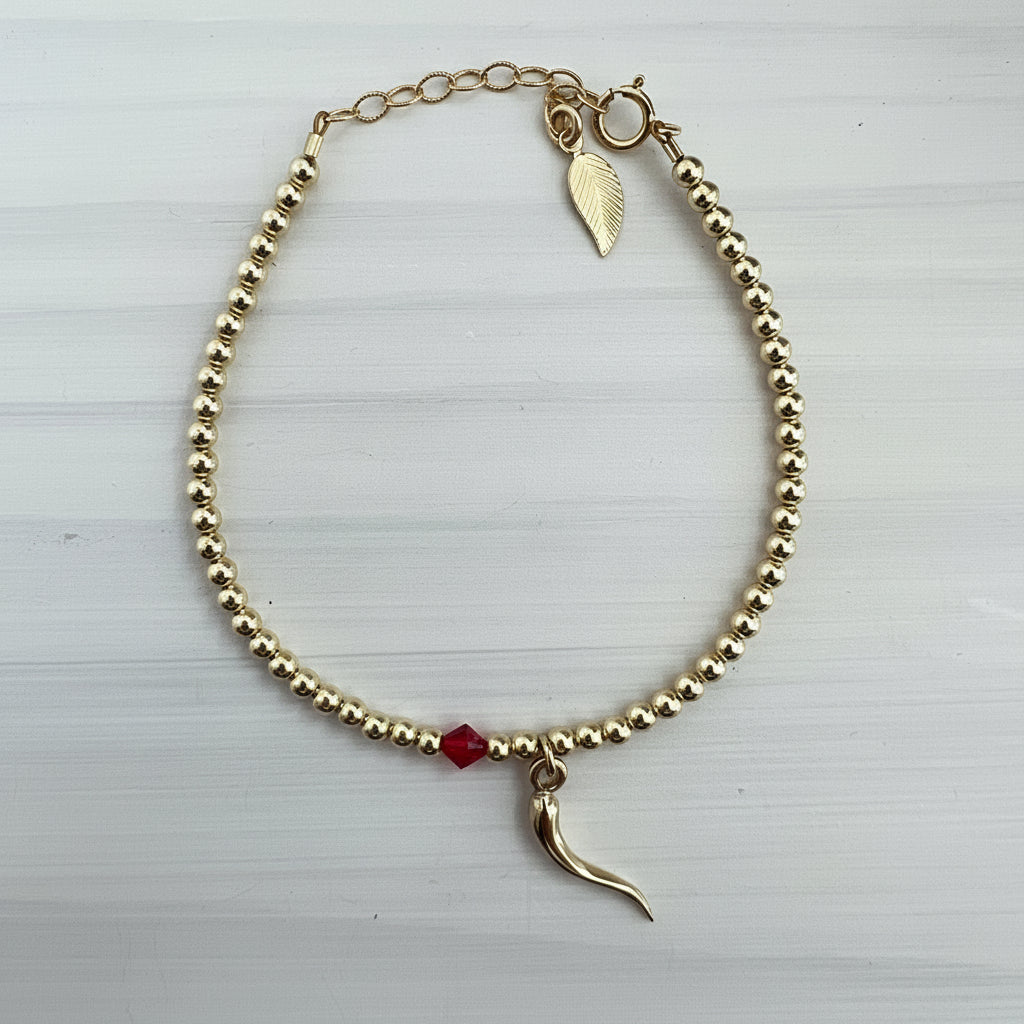 Crystal Italian Horn Bracelet IslandGypsy