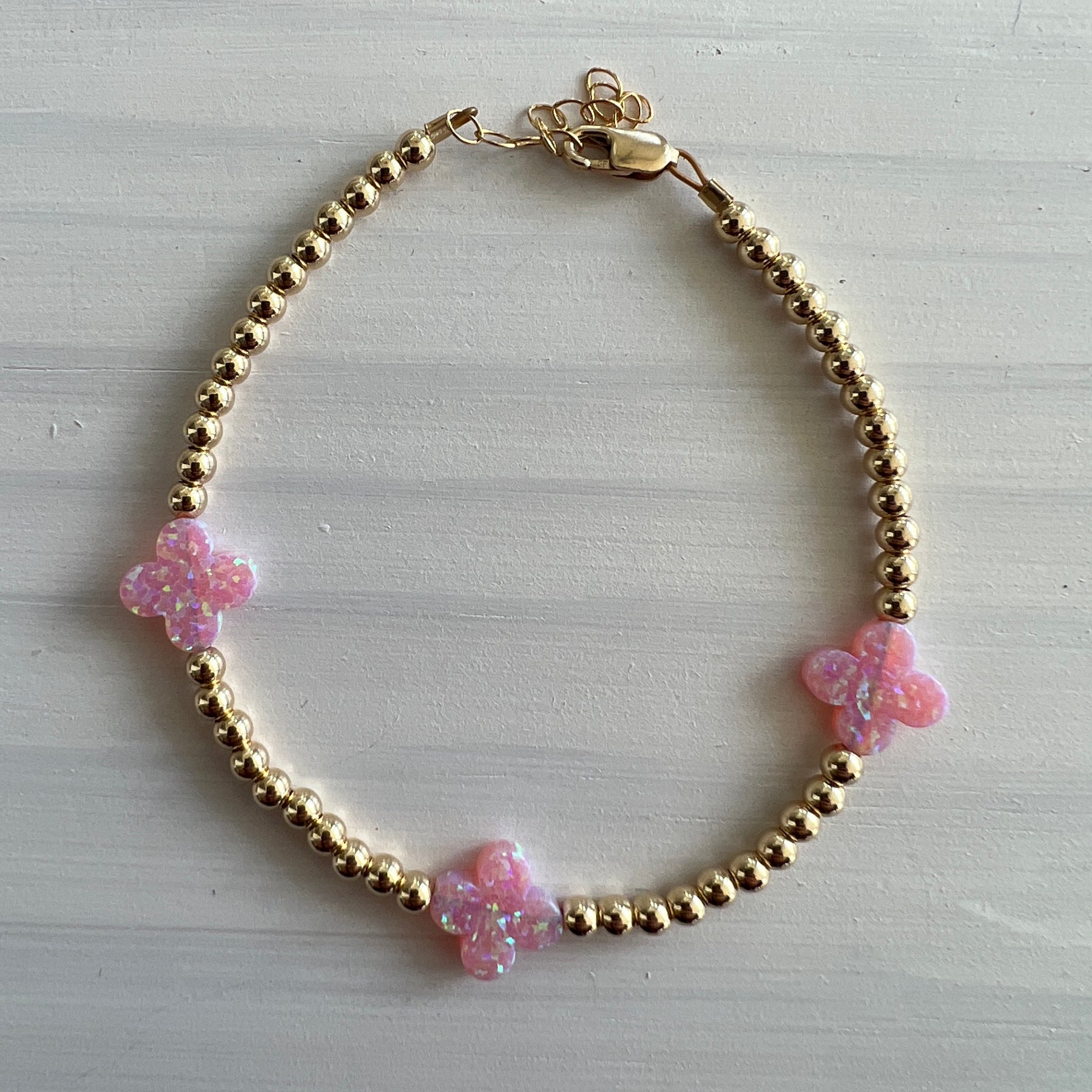 Cute Beads Bracelet with Eiffel Tower Charm - Strawberrycoco