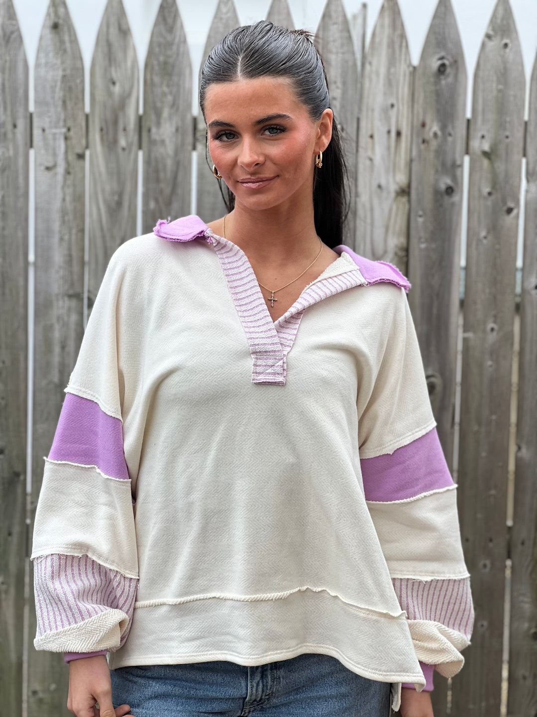 Colorblock Long Sleeve Top – IslandGypsy